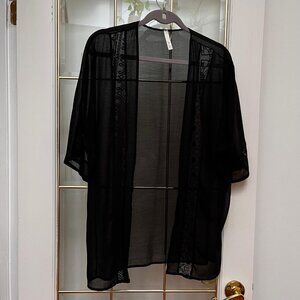 Gorgeous black sheer cover up cardigan shawl thing